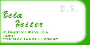 bela heiter business card